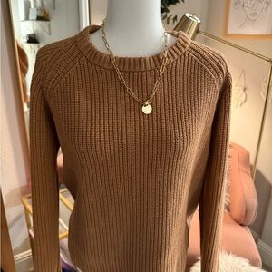 CJLA Camel Ribbed Knit Sweater